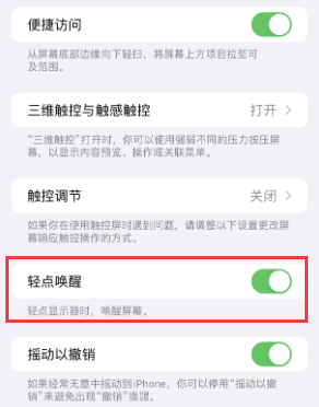 龙泉驿苹果授权维修站分享iPhone轻点无法唤醒怎么办 