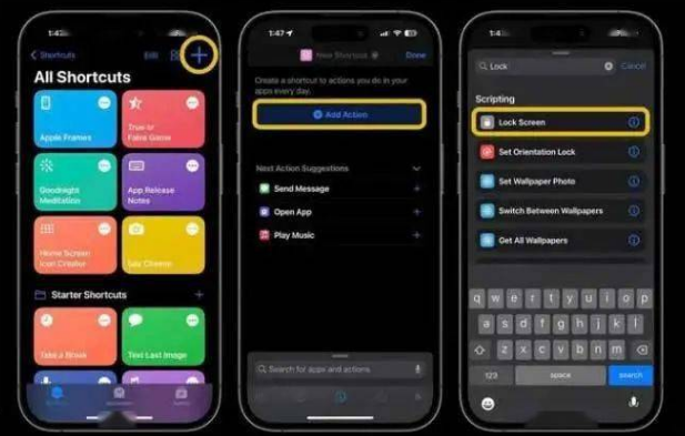 龙泉驿苹果14锁屏维修店分享iPhone14升级iOS16.4后如何创建锁屏快捷方式 