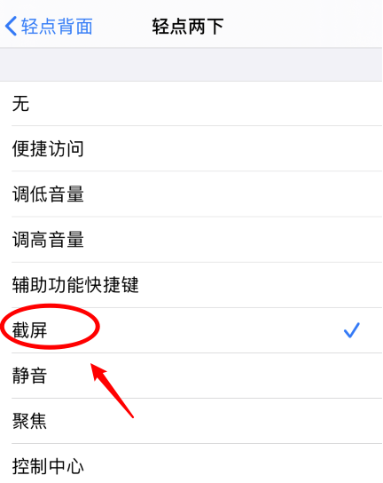 龙泉驿苹果手机维修分享iPhone12如何启用双击截屏 
